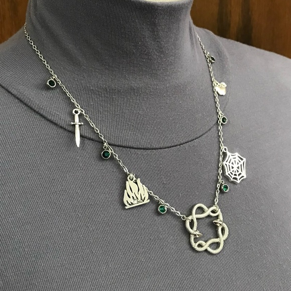 "Loki: God of Mischief" Norse Mythology Handmade Necklace Snakes Fire Spiderweb - Picture 10 of 16